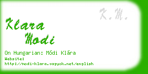 klara modi business card