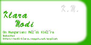 klara modi business card